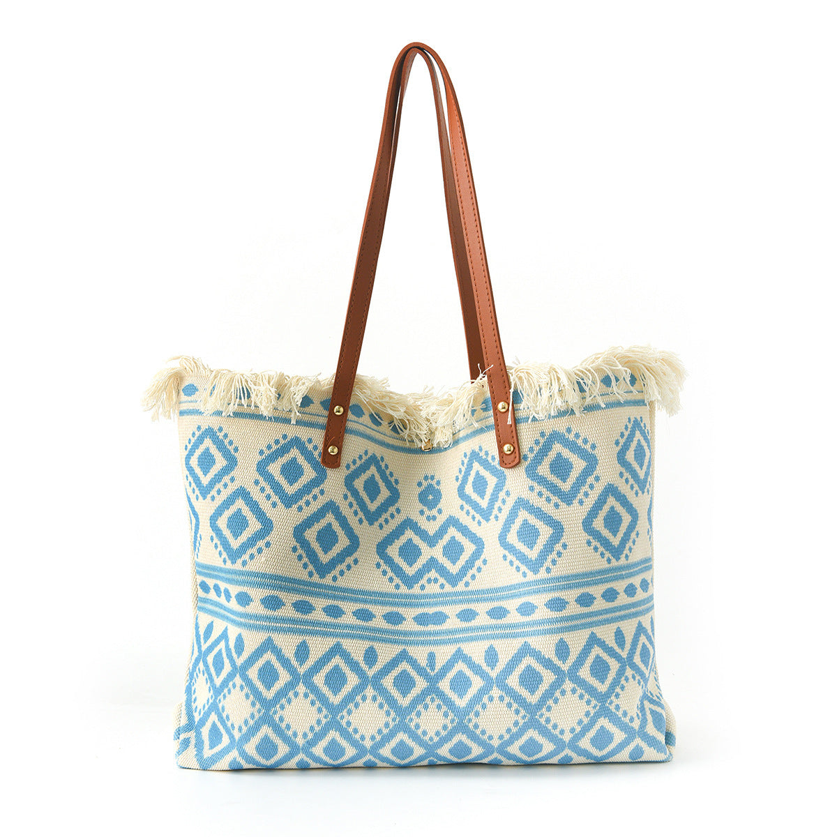 Fashion Large Tote Bag – High-Aesthetic Printed Handbag, Ethnic Style Travel Shoulder Shopper